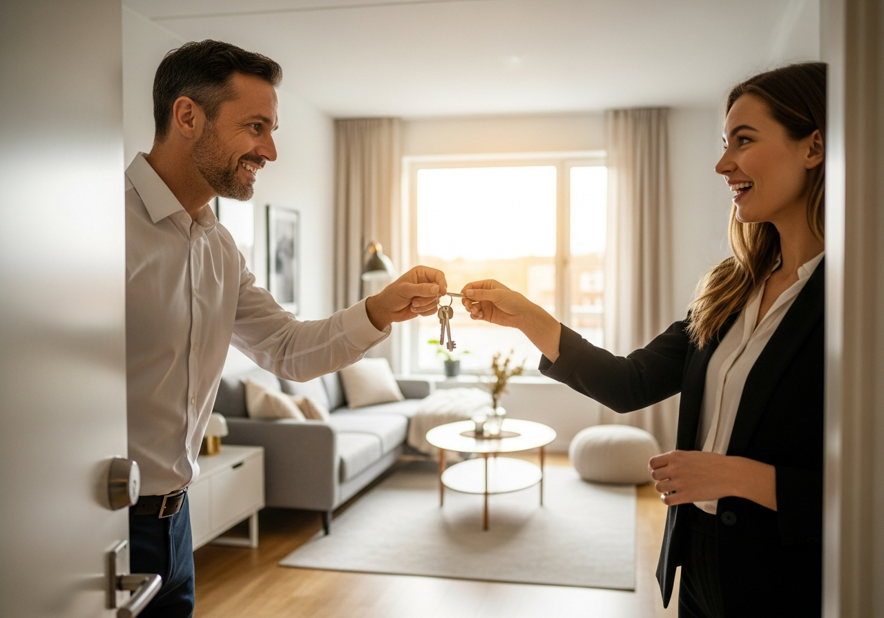 Keys handover — move-in day