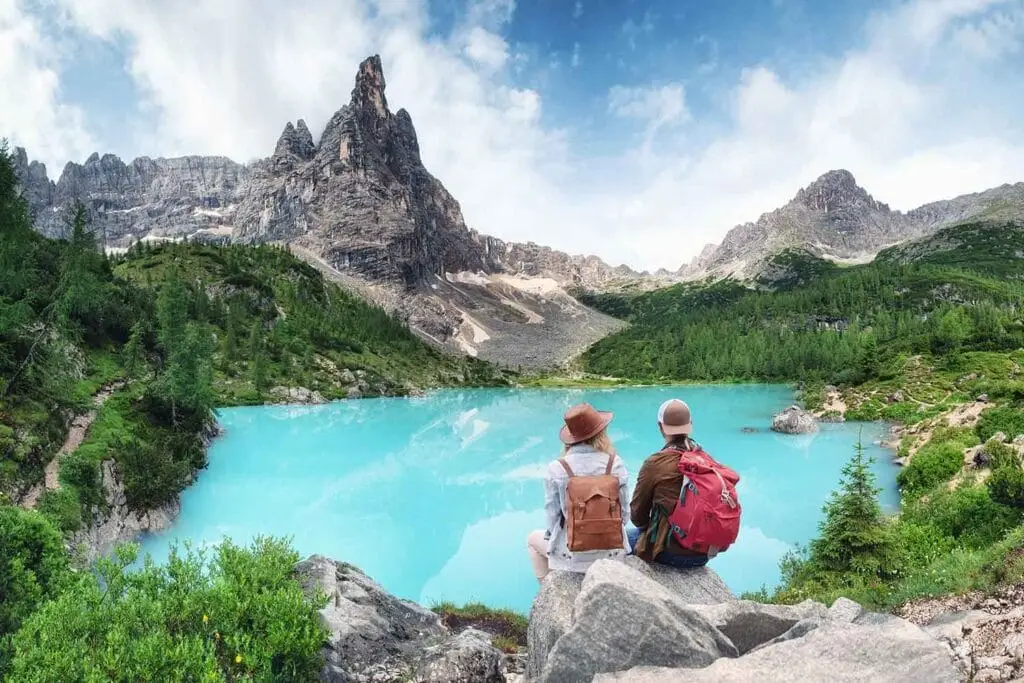 tourist and sorapis lake in the italy travel and a 6VHHW97 Corporate Accommodation and Houses for Rent